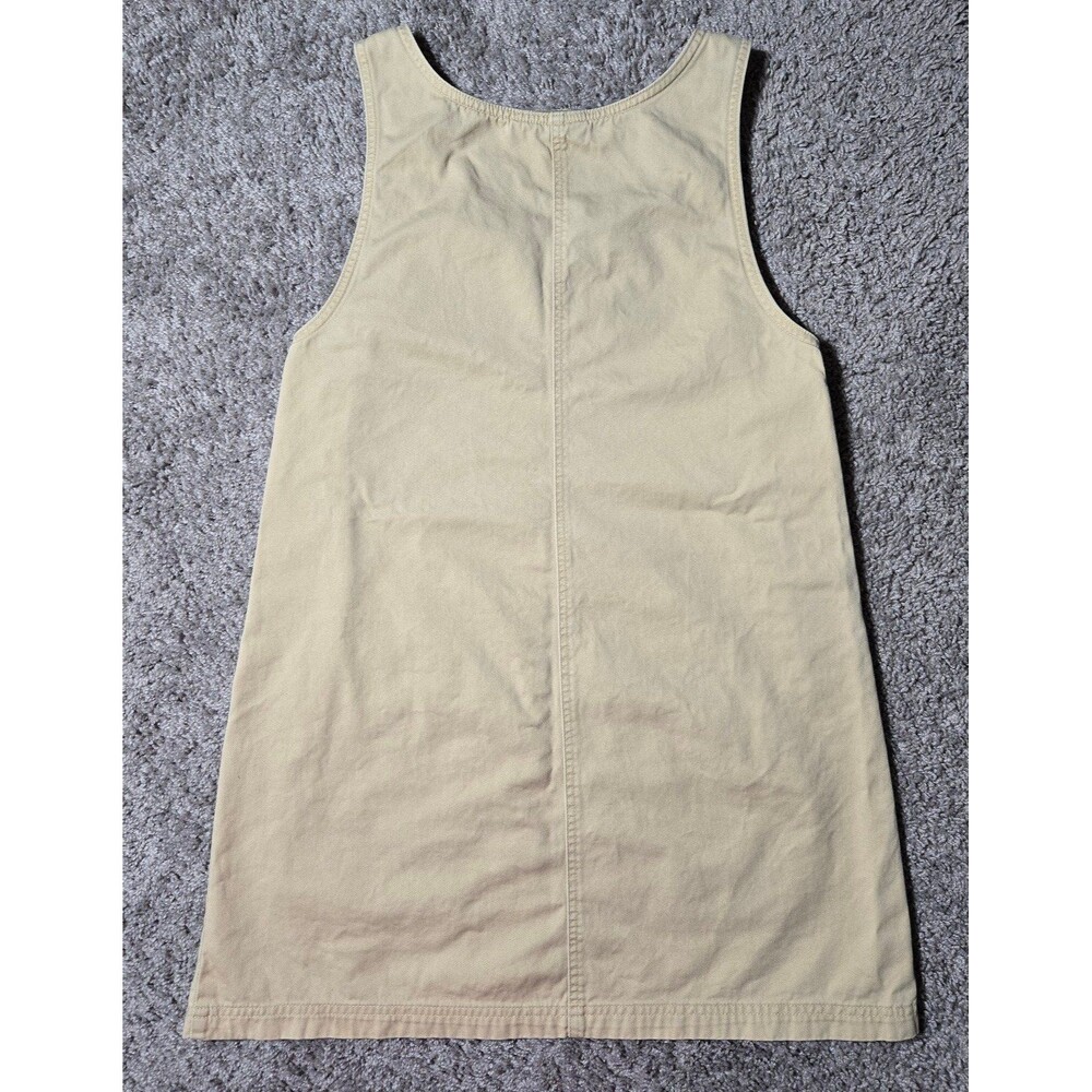 Vintage Express Jumper Romper Dress Pale Yellow 100% Cotton Women's Medium - Picture 2 of 4